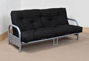 Silver Rounded tube Heavy Duty metal futon frame